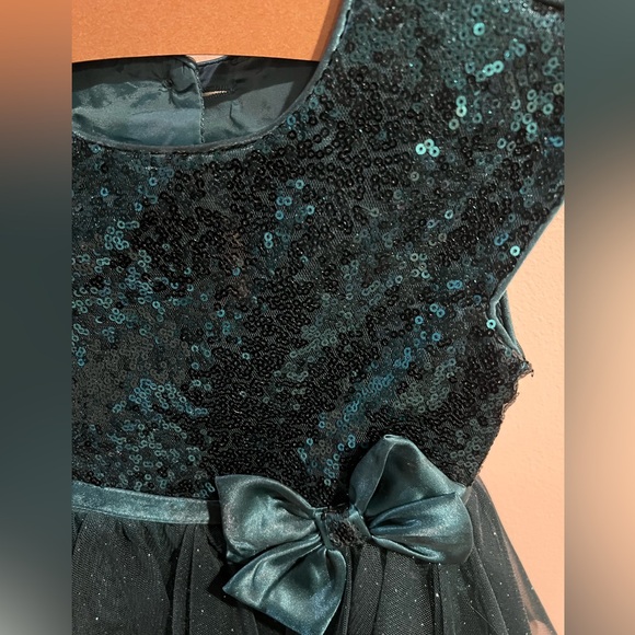 Jona Michelle emerald green 3T holiday sleeveless dress - Picture 6 of 8